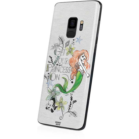 Disney The Little Mermaid Ariel and Flounder Art Galaxy S9 Skin